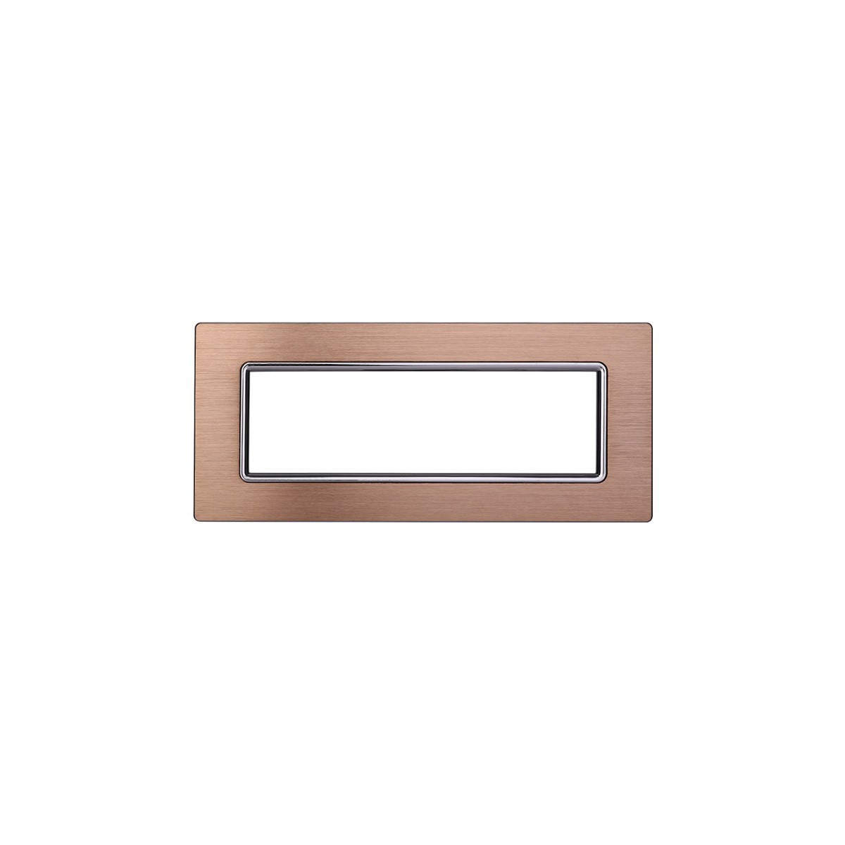 ETTROIT PLACCA IN ALLUMINIO 7 MODULI - SERIE SPACE - ORO (LN86711) Compatibile BTicino Living