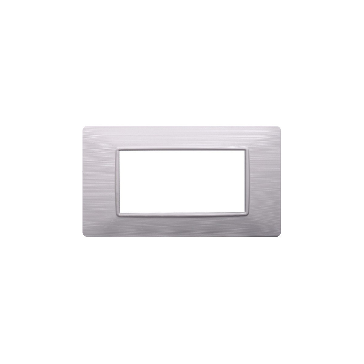 ETTROIT PLACCA IN PLASTICA 4 MODULI - SERIE STARLIGHT - BIANCO SATINATO (EV85401) Compatibile Vimar Plana