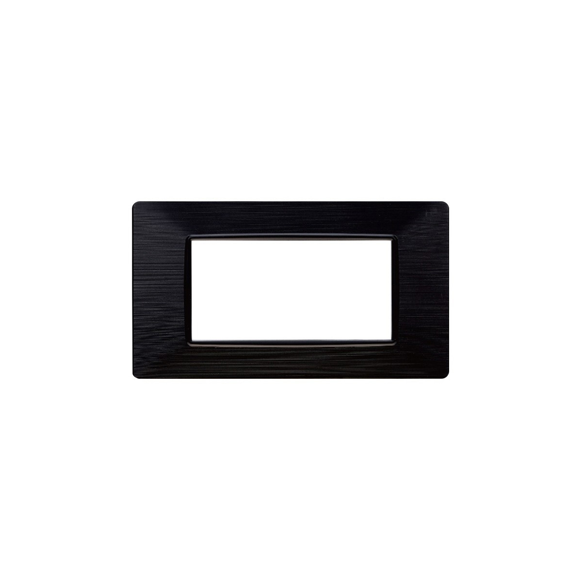 ETTROIT PLACCA IN PLASTICA 4 MODULI - SERIE STARLIGHT - NERO SATINATO (EV85414) Compatibile Vimar Plana