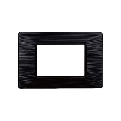 ETTROIT PLACCA IN PLASTICA 3 MODULI - SERIE STARLIGHT - NERO SATINATO (EV85314) Compatibile Vimar Plana