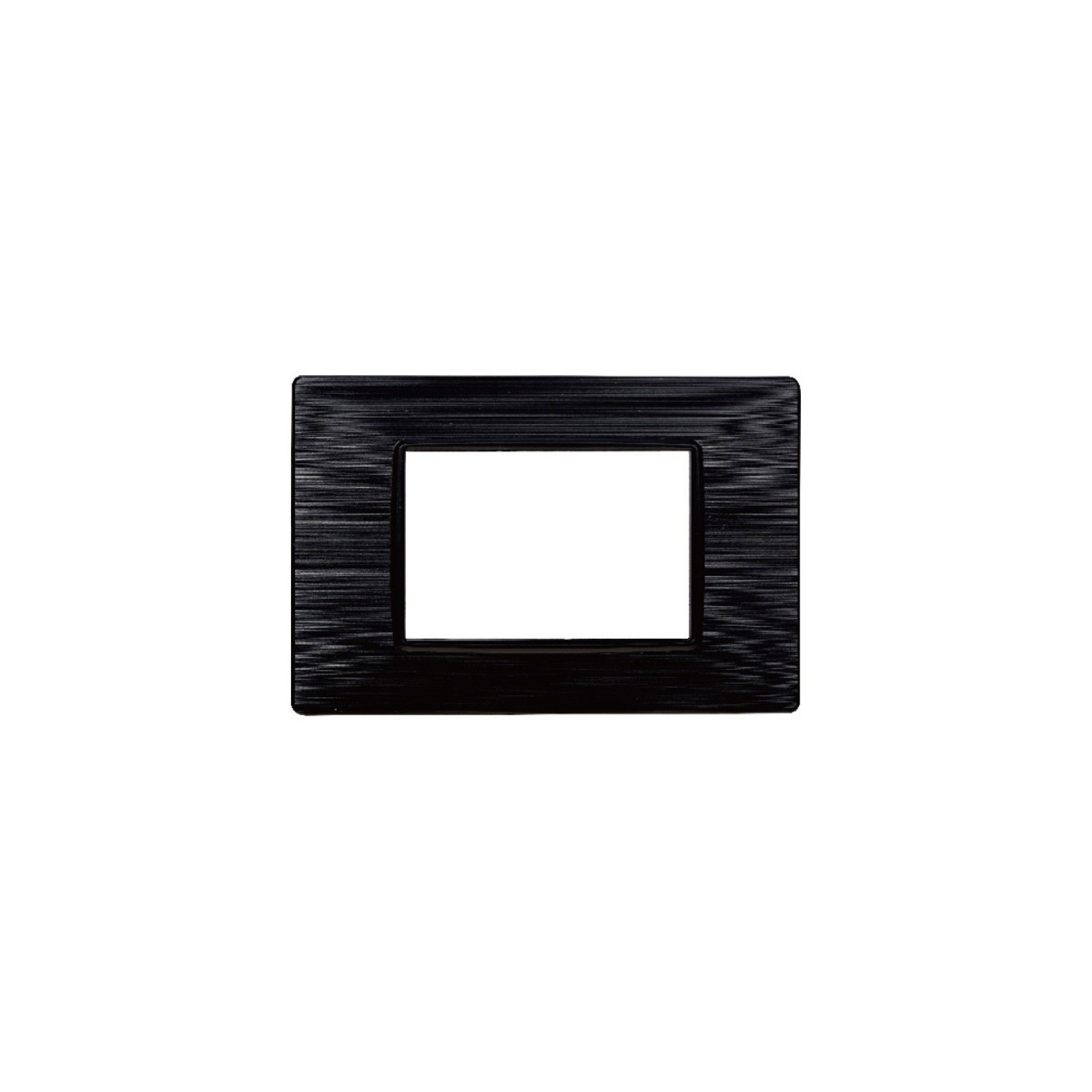 ETTROIT PLACCA IN PLASTICA 3 MODULI - SERIE STARLIGHT - NERO SATINATO (EV85314) Compatibile Vimar Plana