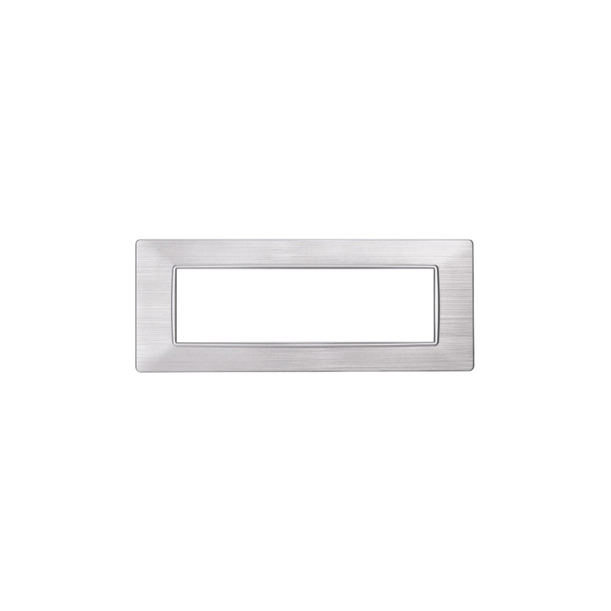 ETTROIT PLACCA IN PLASTICA 7 MODULI - SERIE STARLIGHT - ARGENTO SATINATO (EV85615) Compatibile Vimar Plana