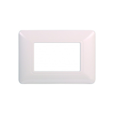 ETTROIT PLACCA IN PLASTICA 3 MODULI - SERIE SOLAR - BIANCO (MT83301) Compatibile BTicino Matix