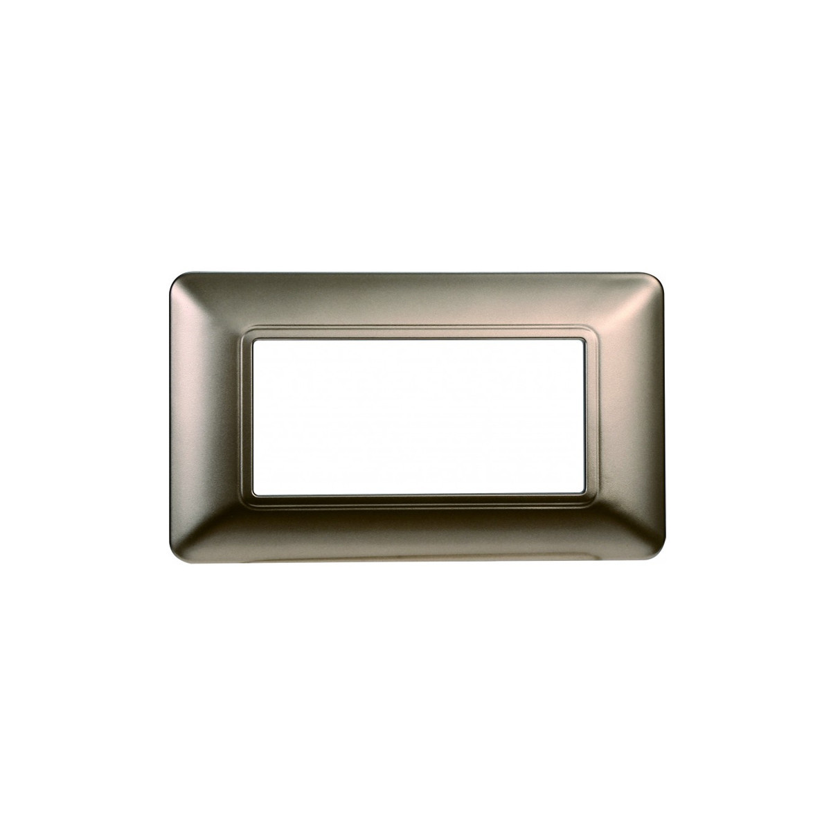 ETTROIT PLACCA IN PLASTICA 4 MODULI - SERIE SOLAR - BRONZO (MT83410) Compatibile BTicino Matix