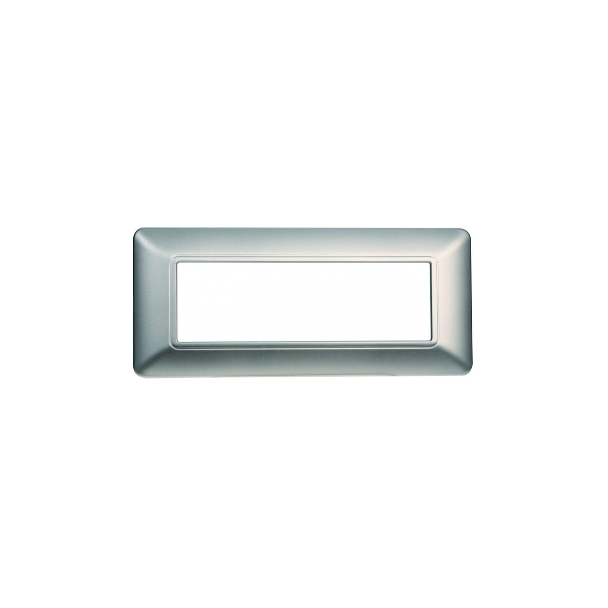 ETTROIT PLACCA IN PLASTICA 6 MODULI - SERIE SOLAR - SILVER (MT83606) Compatibile BTicino Matix