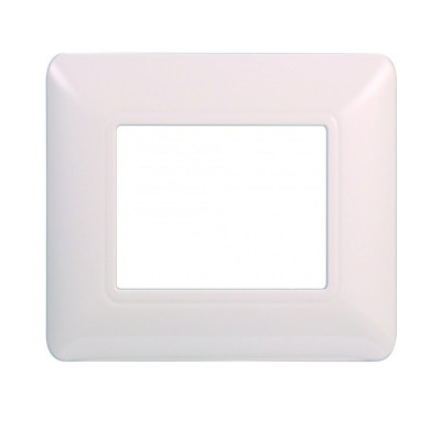 ETTROIT PLACCA IN PLASTICA 2 MODULI - SERIE SOLAR - BIANCO (MT83201) Compatibile BTicino Matix