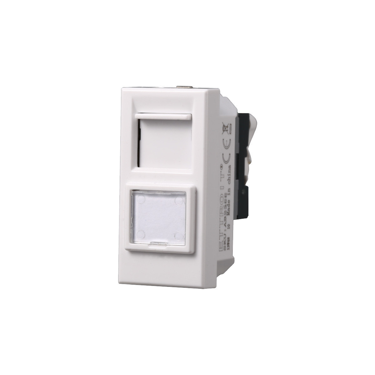 ETTROIT PRESA RETE RJ45 CAT.6 - SERIE MOON - BIANCO (AB2355) Compatibile BTicino Axolute