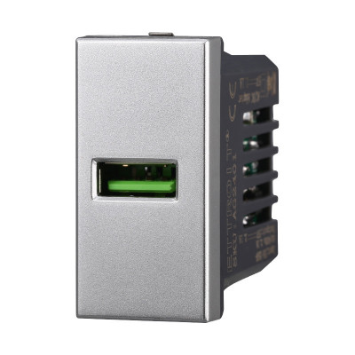 ETTROIT PRESA USB (USB-A) - SERIE MOON - GRIGIO (AG2401) Compatibile ABB Axolute