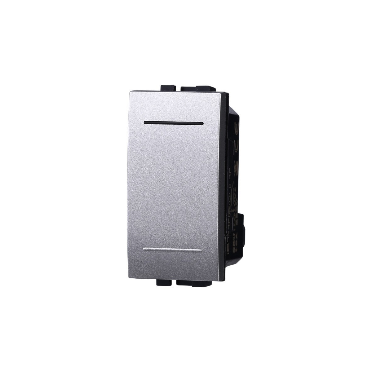 ETTROIT DEVIATORE UNIPOLARE BASCULANTE 16A - SERIE SPACE - GRIGIO (LG0801) Compatibile BTicino Living