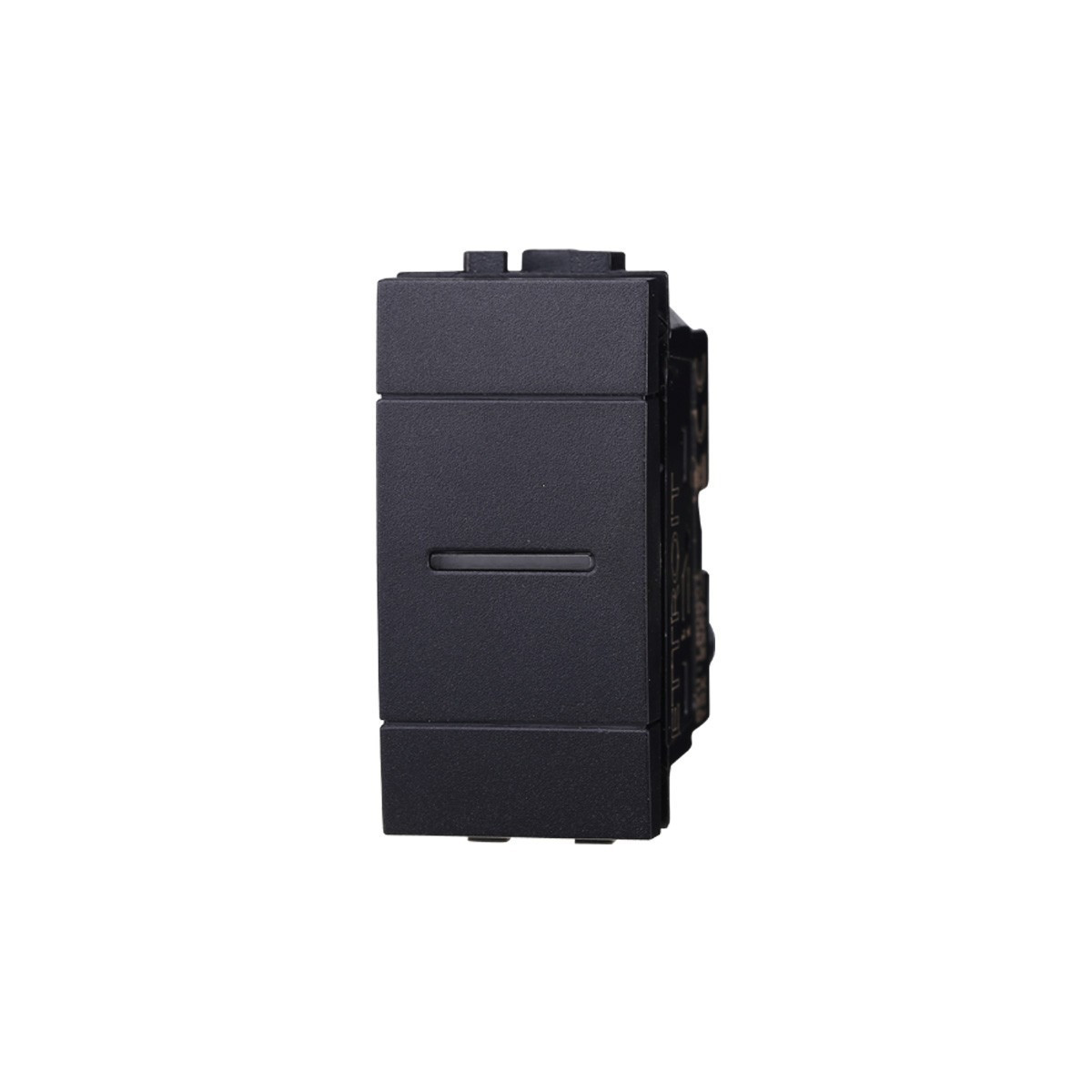 ETTROIT DEVIATORE UNIPOLARE ASSIALE 16A - SERIE SPACE - NERO (LN0701) Compatibile BTicino Living