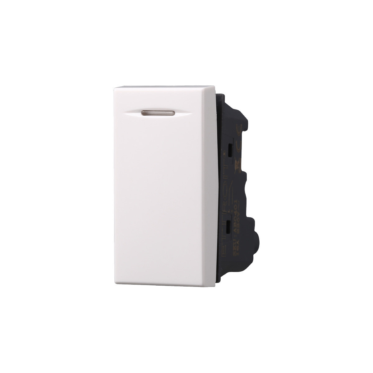 ETTROIT DEVIATORE UNIPOLARE BASCULANTE 16A - SERIE MOON - BIANCO (AB0801) Compatibile ABB Axolute