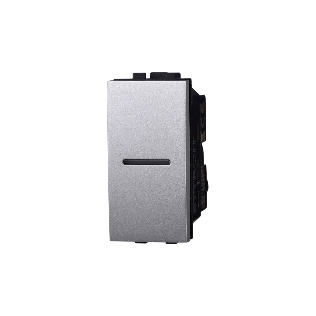 ETTROIT DEVIATORE UNIPOLARE ASSIALE 16A - SERIE SPACE - GRIGIO (LG0701) Compatibile BTicino Living