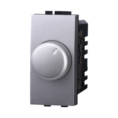 ETTROIT REGOLATORE DIMMER 100-1000W ON/OFF - SERIE SPACE - GRIGIO (LG1301) Compatibile BTicino Living