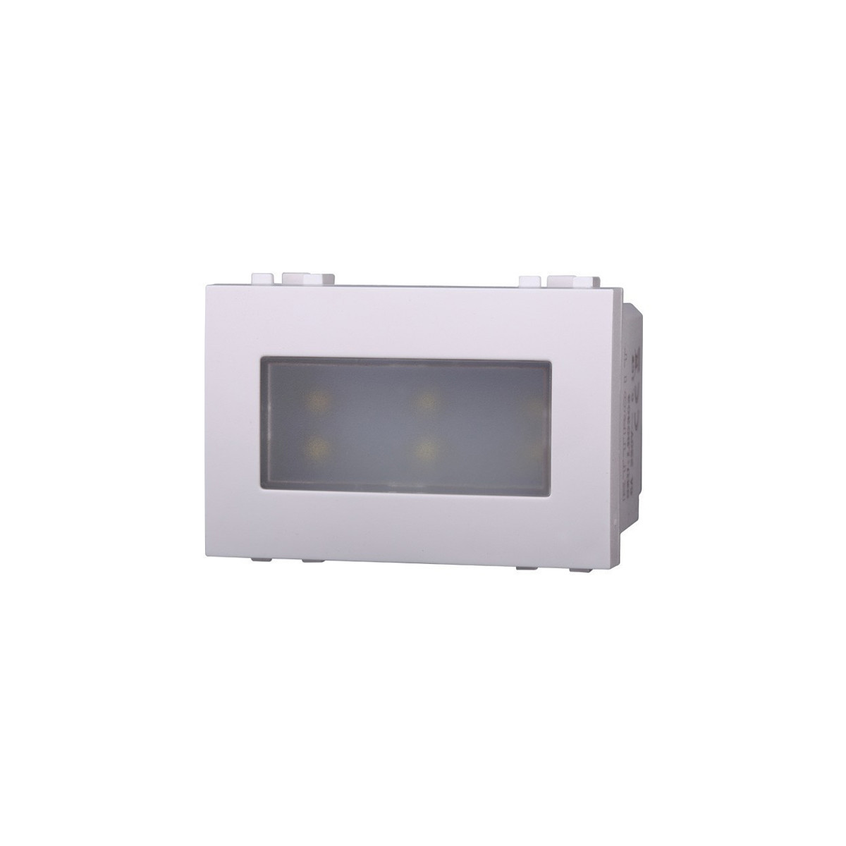 ETTROIT LAMPADA SEGNAPASSO 3 POSTI LED 220V ON/OFF 6000°K - SERIE SPACE - BIANCO (LB0303) Compatibile BTicino Living