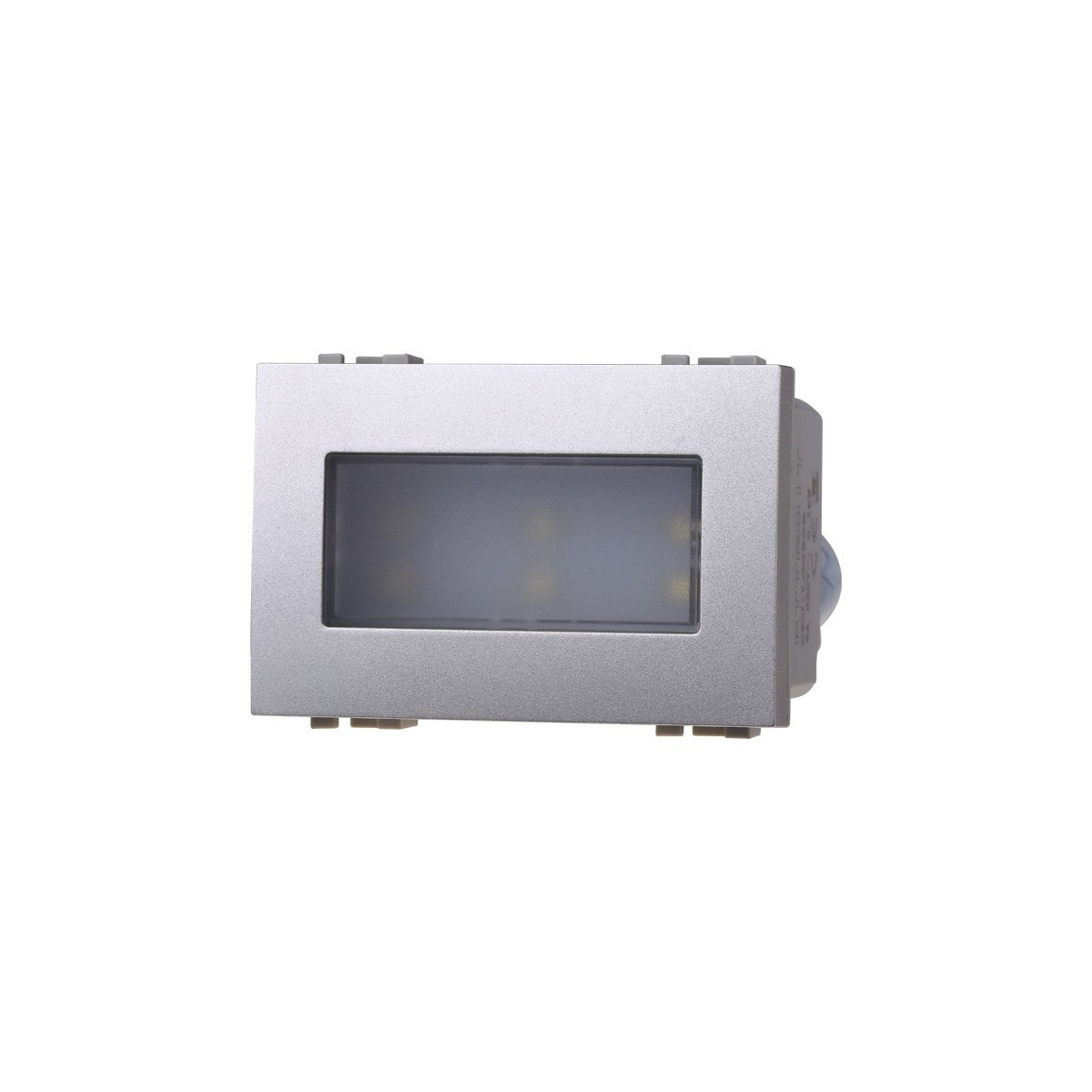 ETTROIT LAMPADA SEGNAPASSO 3 POSTI LED 220V ON/OFF 6000°K - SERIE SPACE - GRIGIO (LG0303) Compatibile BTicino Living