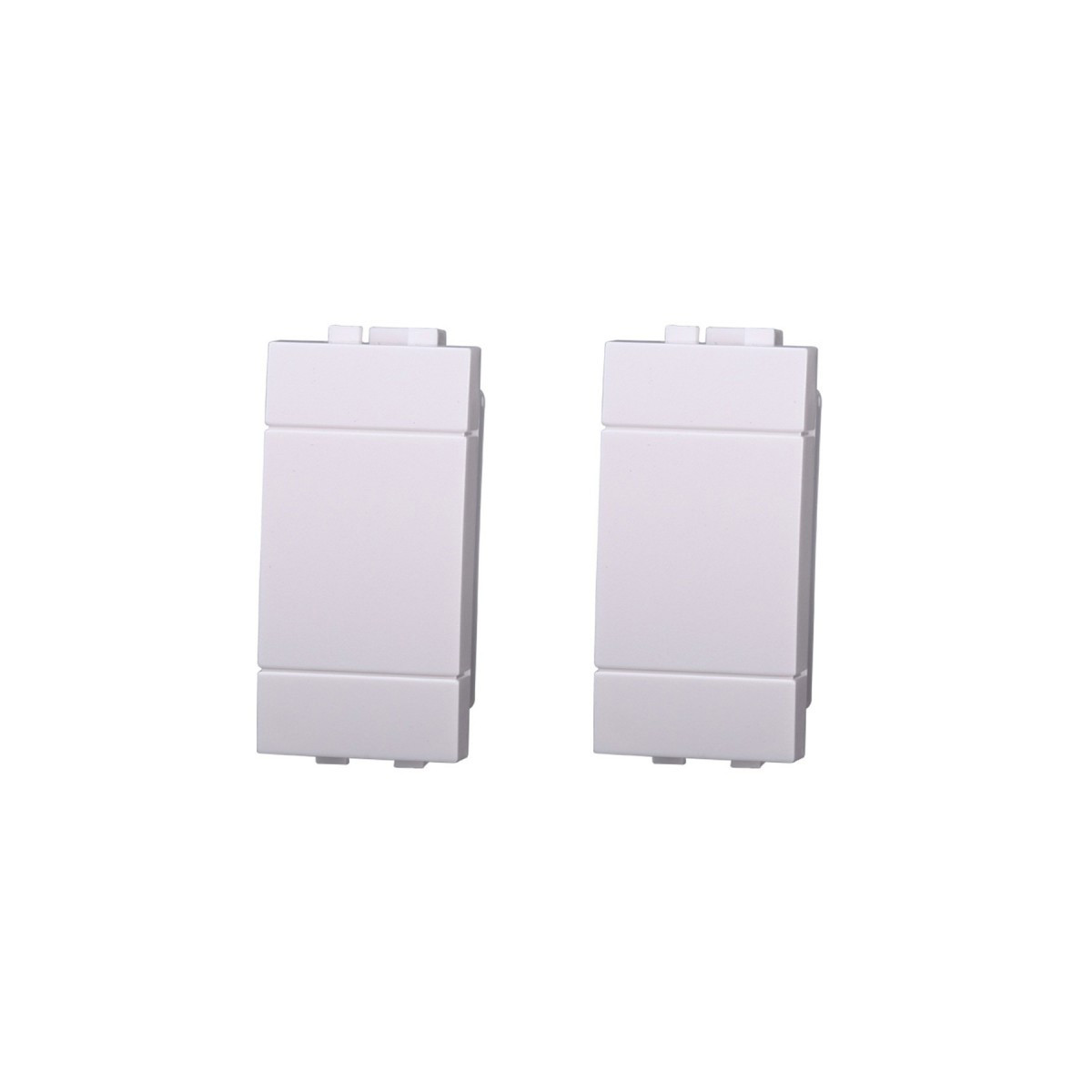 ETTROIT FALSO POLO 1 MODULO (2PZ) - SERIE SPACE - BIANCO (LB0100) Compatibile BTicino Living