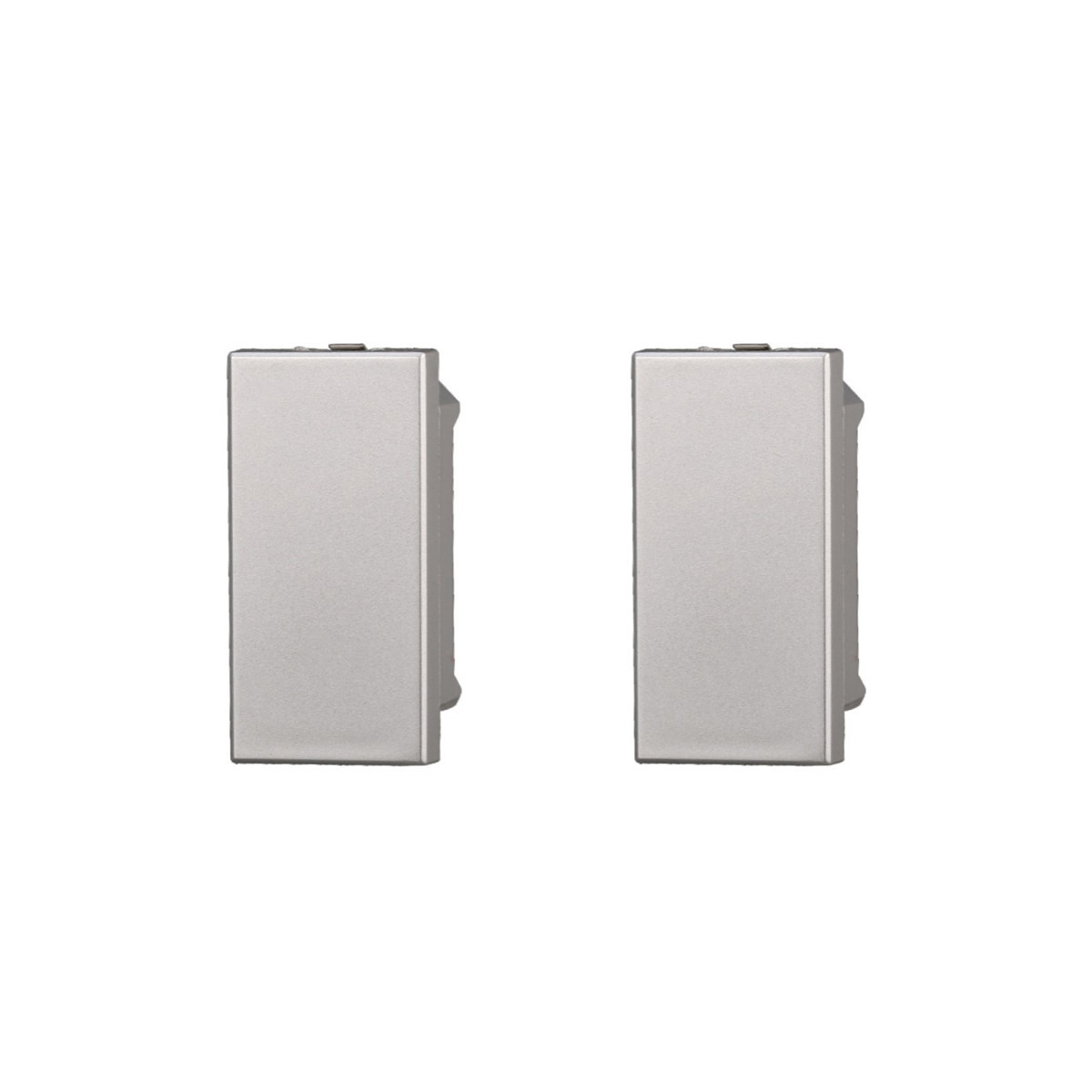 ETTROIT FALSO POLO 1 MODULO (2PZ) - SERIE MOON - GRIGIO (AG0100) Compatibile ABB Axolute