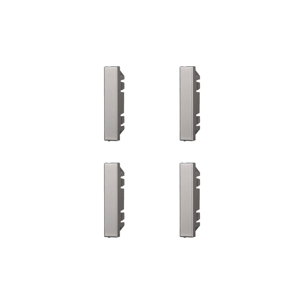 ETTROIT FALSO POLO 1/2 MODULO (4PZ) - SERIE MOON - GRIGIO (AG0102) Compatibile BTicino Axolute