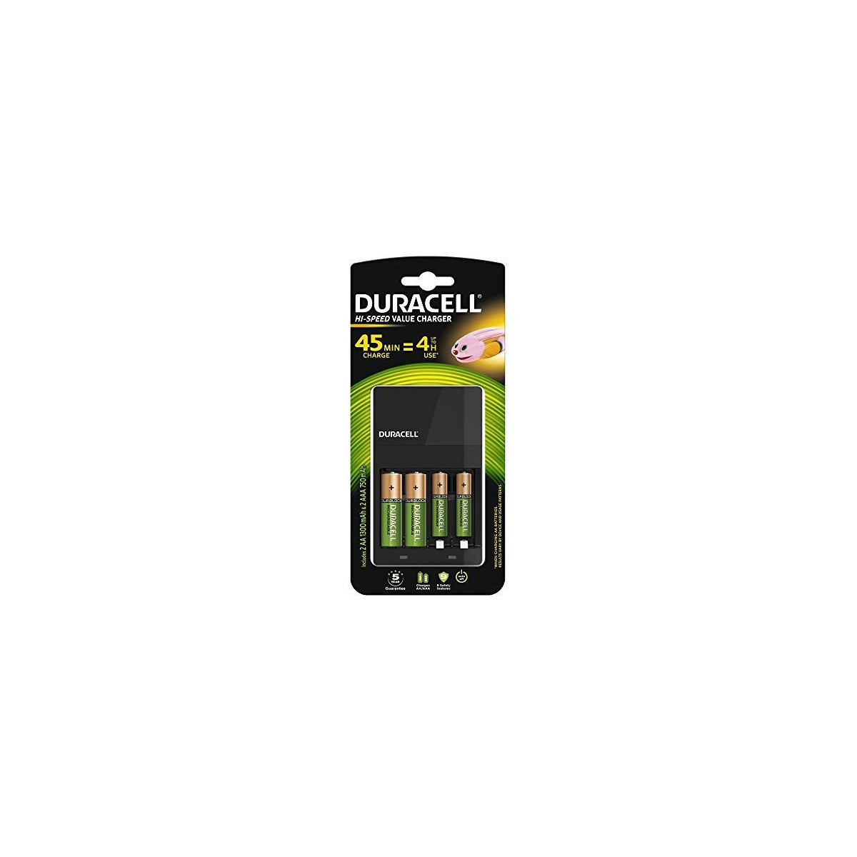 CARICABATTERIE DURACELL CEF14 CON 2 STILO E 2 MINISTILO