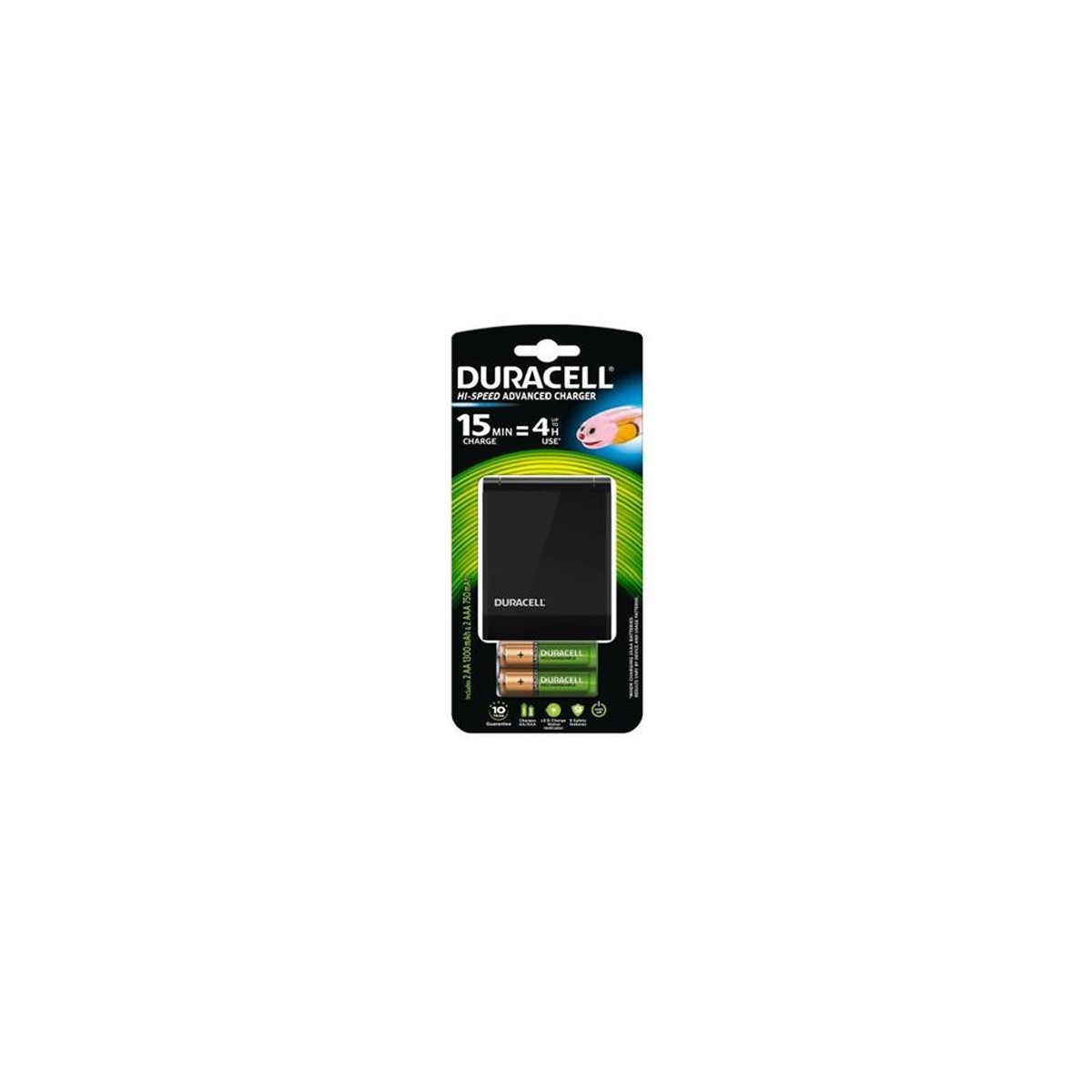 CARICABATTERIE DURACELL CEF27 HI-SPEED CON 2 STILO E 2 MINISTILO