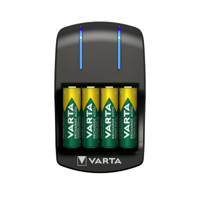 CARICABATTERIE Varta Plug Charger - INCLUSE 4 STILO RICARICABILI AA 2100mAh