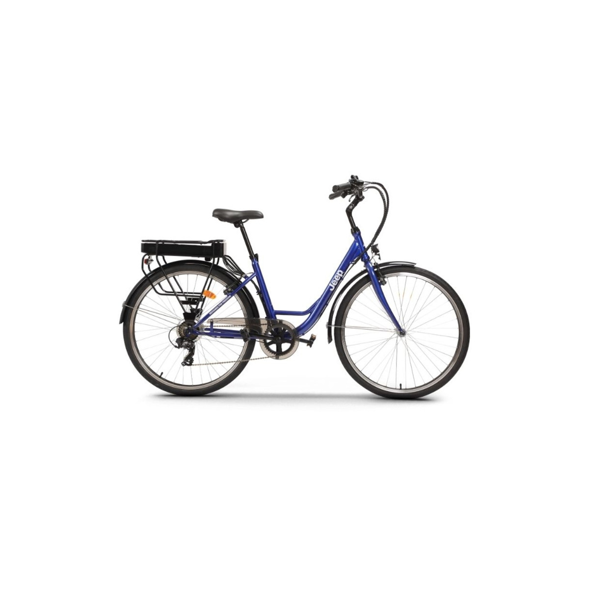 JEEP C28L-BW CITY E-BIKE (BLUE) - BICICLETTA ELETTRICA - RUOTE 28 - MOTORE 250W - BATTERIA 10AH - DISPLAY LCD