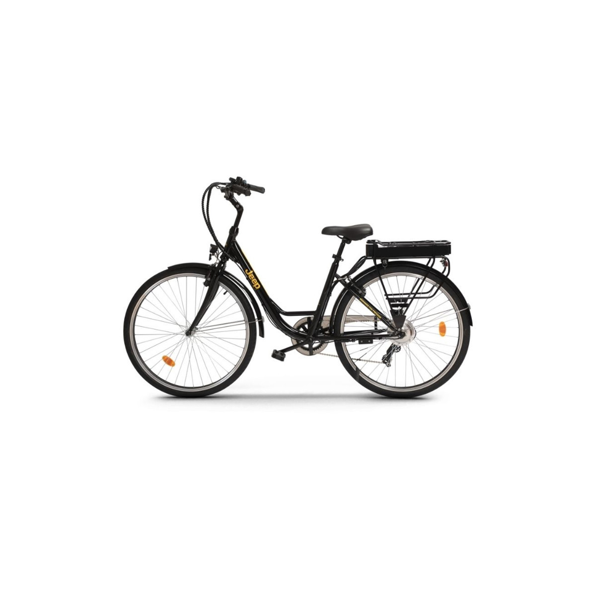 JEEP C28L-KY CITY E-BIKE (NERO) - BICICLETTA ELETTRICA - RUOTE 28 - MOTORE 250W - BATTERIA 10AH - DISPLAY LCD