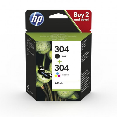 HP 304 2-PACK (3JB05AE) - BLACK + TRI-COLOR - CARTUCCIA ORIGINALE