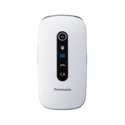 PANASONIC KX-TU466 (BIANCO) - TELEFONO CELLULARE CLAMSHELL - VIVAVOCE - GPS - RESISTENTE AGLI URTI - COMPATIBILE CON APPARECCHI