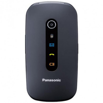 PANASONIC KX-TU466 (NERO) - TELEFONO CELLULARE CLAMSHELL - VIVAVOCE - GPS - RESISTENTE AGLI URTI - COMPATIBILE CON APPARECCHI AC