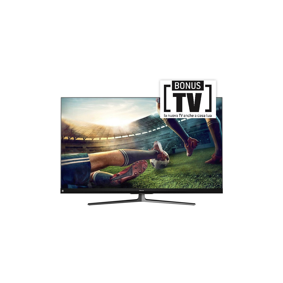 HISENSE 55U8QF - 55 SMART TV ULED 4K - DOLBY ATMOS - HDR10+ - LOCAL DIMMING - CONTROLLO VOCALE - TIVUSAT - BLACK - GARANZIA ITAL