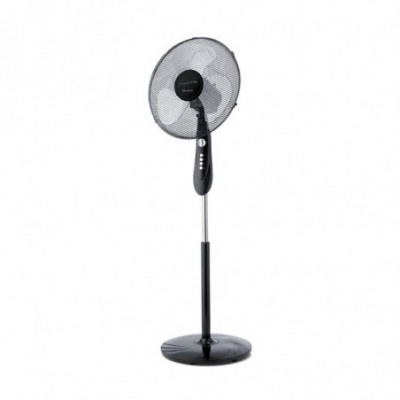 ARIETE FRESHAIR (0846) - VENTILATORE A PIANTANA NERO - DIAMETRO 40 CM - 3 PALE - 3 VELOCITA'' - TIMER 120 MIN - OSCILLANTE  - 45