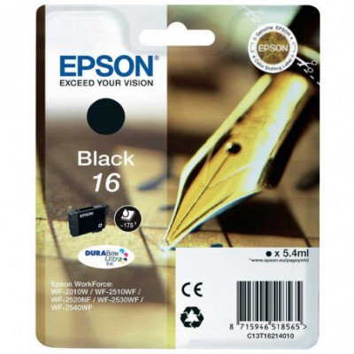 EPSON T16 BLACK (C13T16214010) - CARTUCCIA ORIGINALE