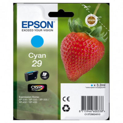 EPSON T29 CIANO (C13T29824010) - CARTUCCIA ORIGINALE