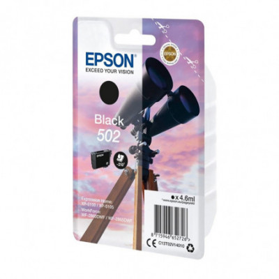 EPSON 502 BLACK (C13T02V14020) - CARTUCCIA ORIGINALE