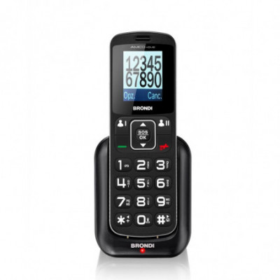 BRONDI AMICO HOME (NERO) - TELEFONO CELLULARE SENIOR