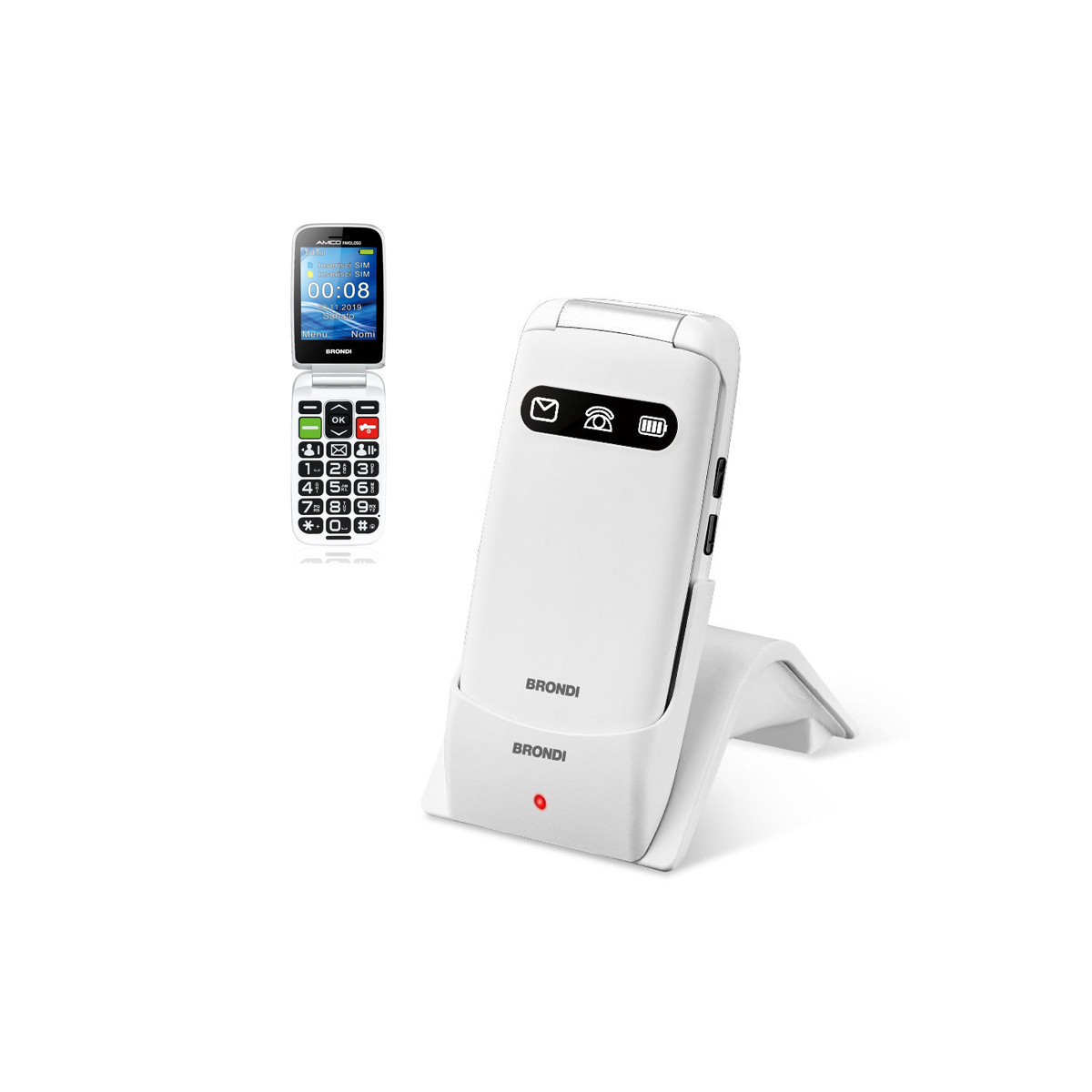 BRONDI AMICO FAVOLOSO (BIANCO) - TELEFONO CELLULARE SENIOR