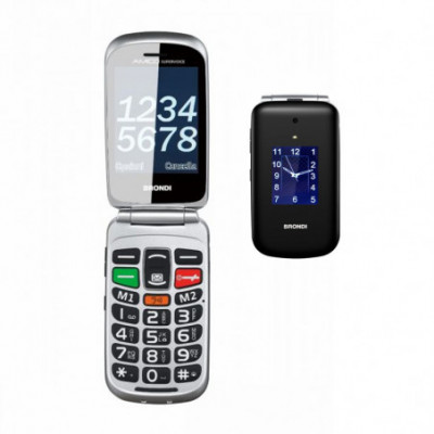 BRONDI AMICO SUPERVOICE (NERO/ARGENTO) - TELEFONO CELLULARE SENIOR