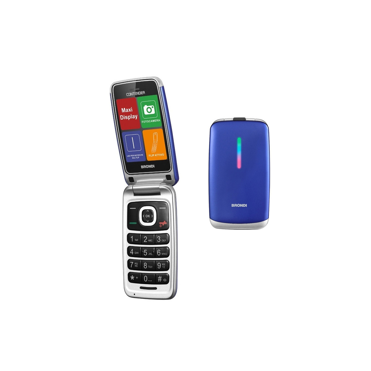 BRONDI CONTENDER (BLU METAL) - TELEFONO CELLULARE SENIOR