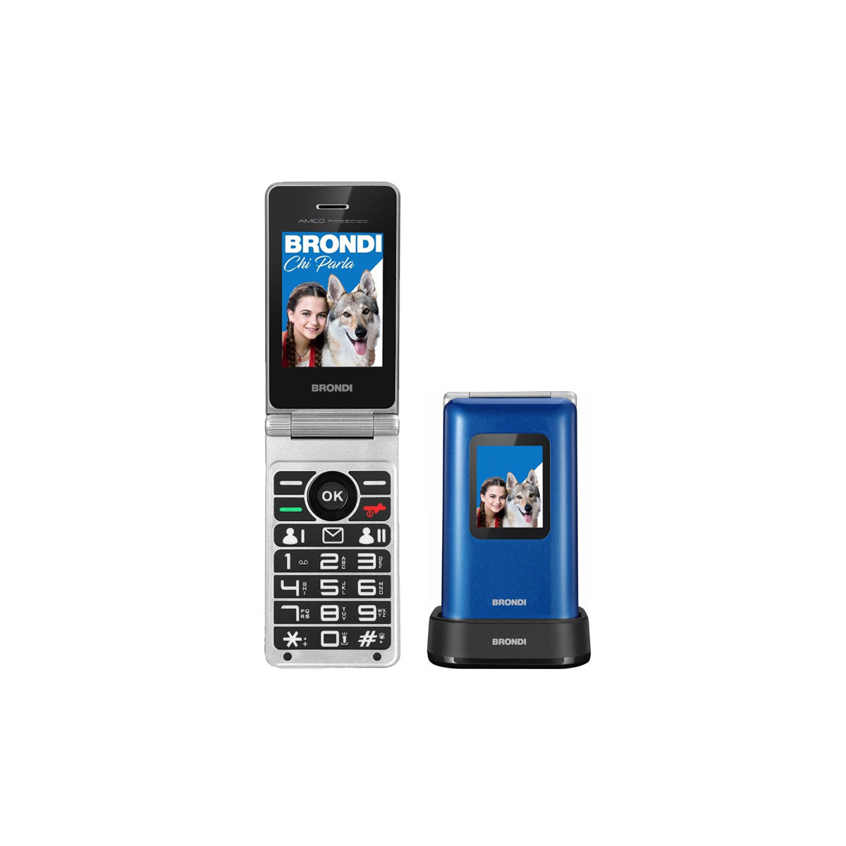 BRONDI AMICO PREZIOSO (BLU METAL) - TELEFONO CELLULARE SENIOR