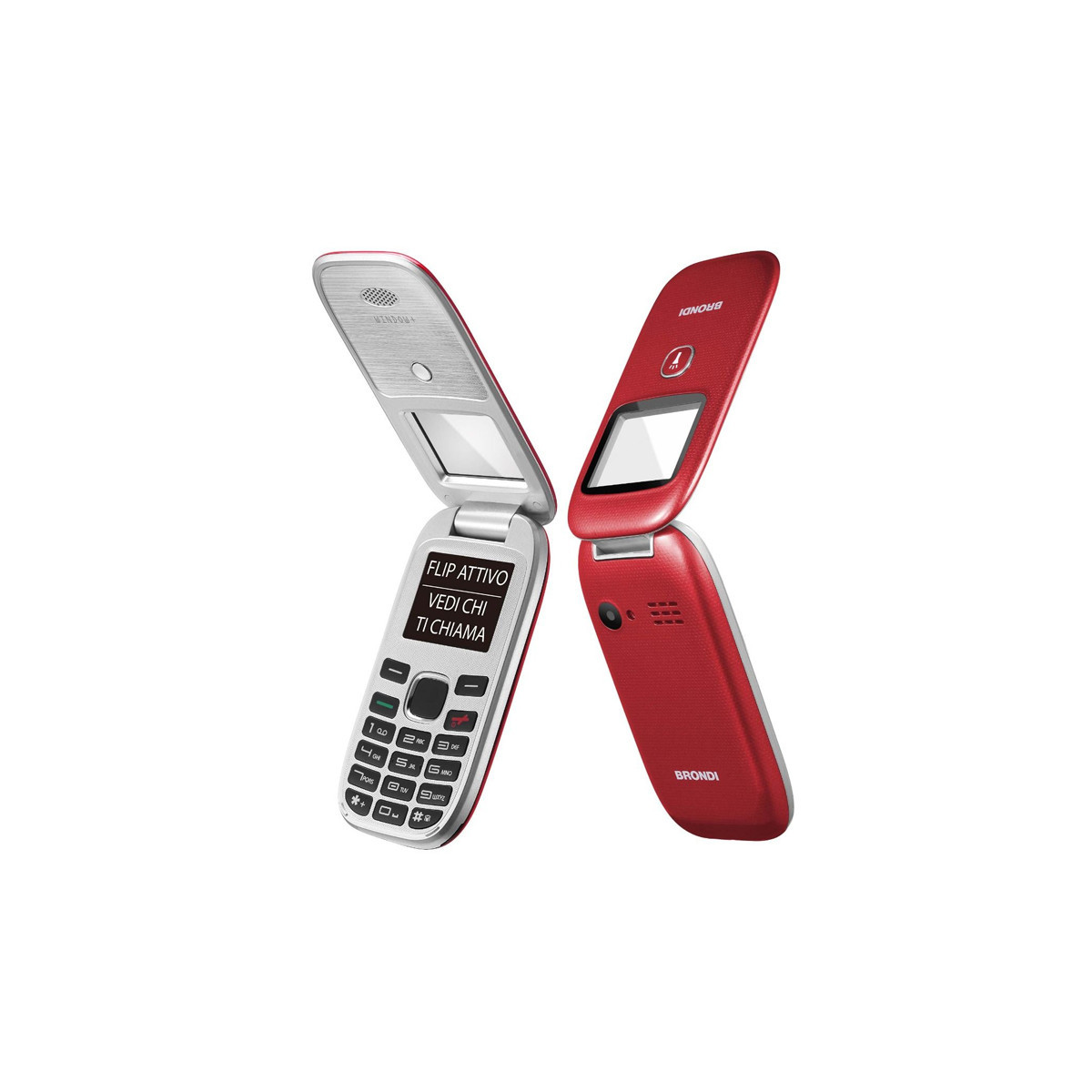 BRONDI WINDOW+ (ROSSO) - TELEFONO CELLULARE SENIOR