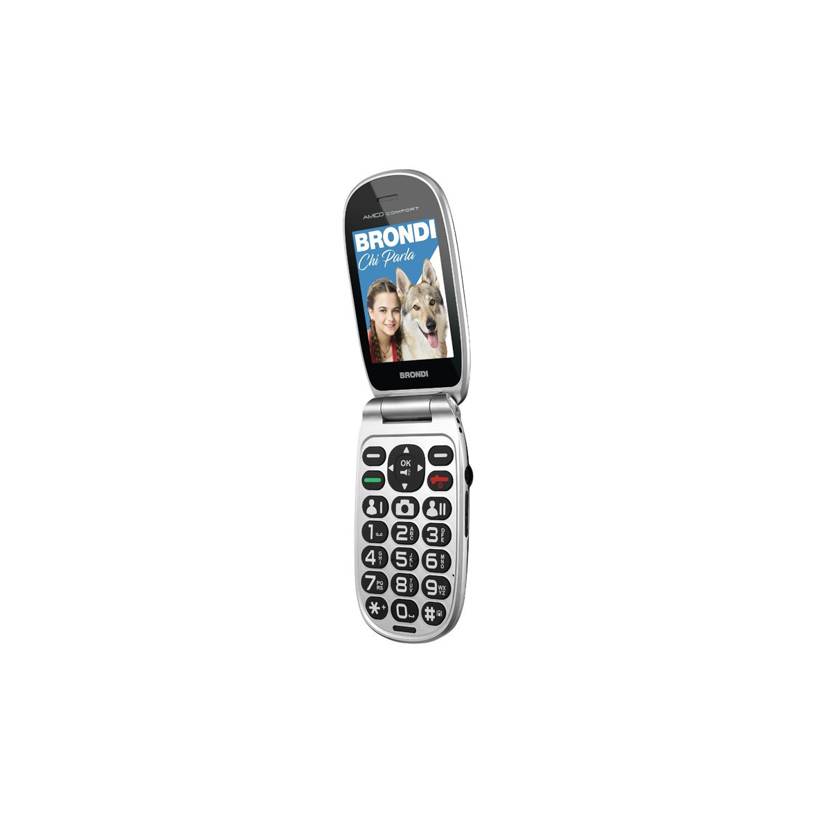 BRONDI AMICO COMFORT (NERO OPACO) - TELEFONO CELLULARE SENIOR