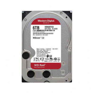 WESTERN DIGITAL WD RED HDD NAS 6TB (WD60EFAX) - HARD DISK INTERNO - 3.5 - IDEALE PER NAS