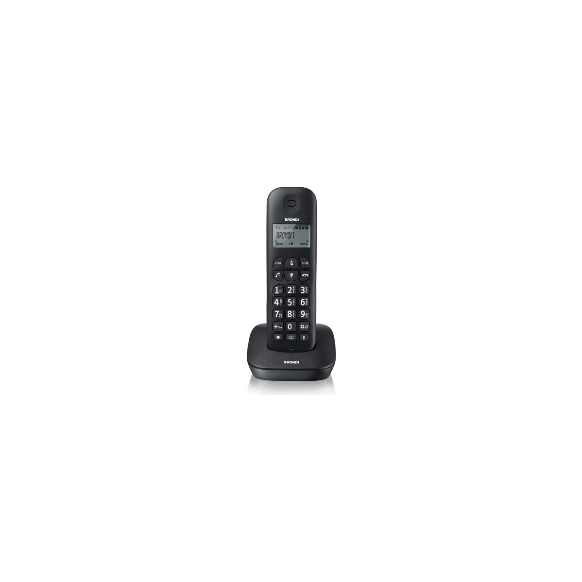 BRONDI GALA (NERO) - TELEFONO CORDLESS - ECO DECT - DECT GAP - SVEGLIA