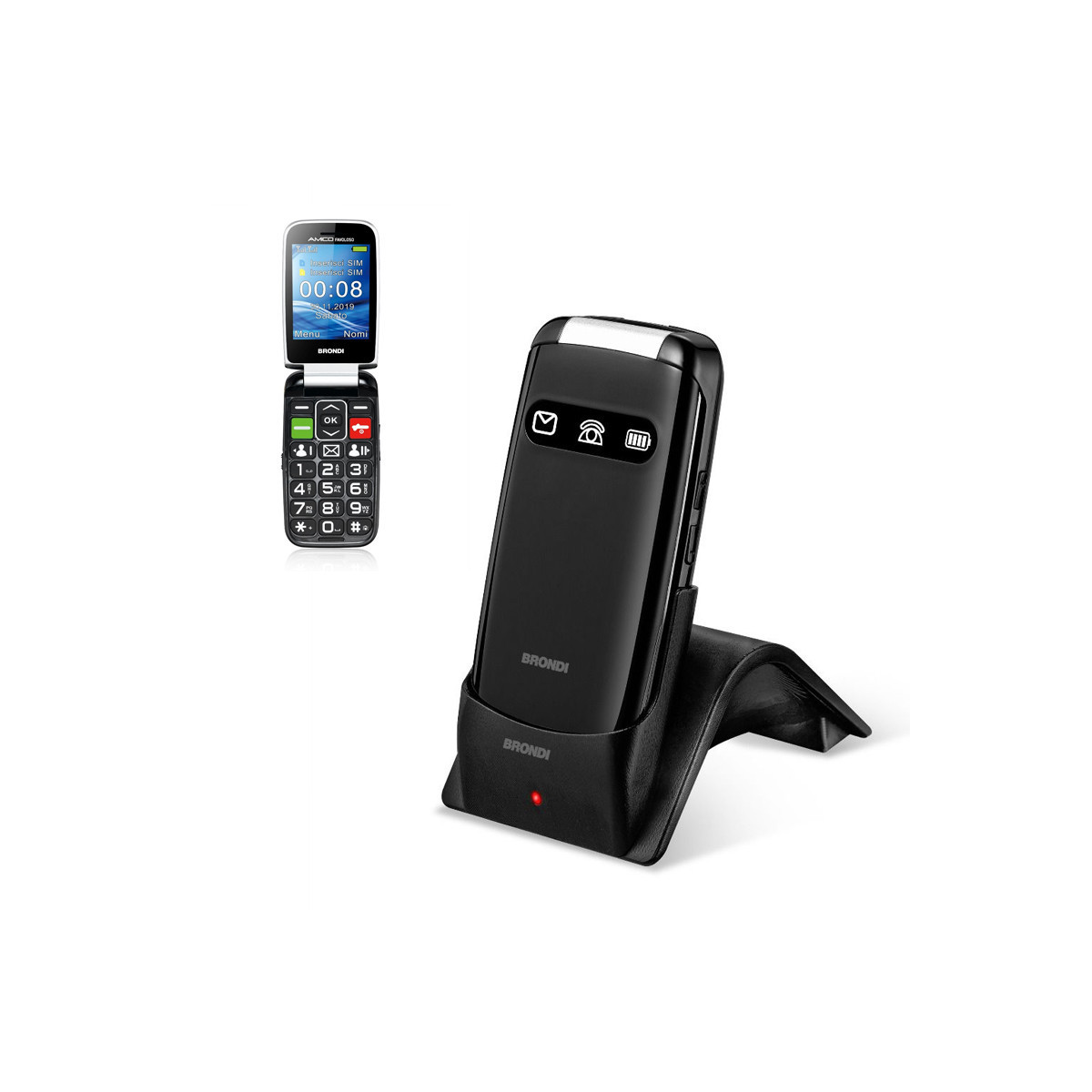 BRONDI AMICO FAVOLOSO (NERO) - TELEFONO CELLULARE SENIOR