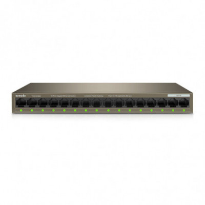 TENDA TEG1016M - RACK SWITCH 16 PORTE GIGABIT - 10/100/1000 MBPS - CHASSIS METALLO