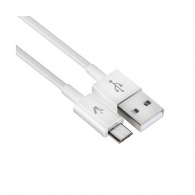 VULTECH SM-T112WH - CAVO USB / MICRO USB - RIVESTIMENTO TPE - 1M - COLORE BIANCO