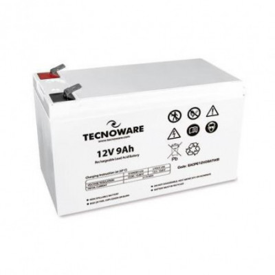 TECNOWARE POWER BATTERY 12V 9AH (EACPE12V09ATWB) - BATTERIA ERMETICA AL PIOMBO - FASTON 6.3 MM