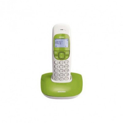 BRONDI NICE (BIANCO/VERDE) - TELEFONO CORDLESS - VIVAVOCE - ECO DECT - SVEGLIA