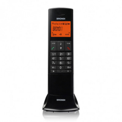 BRONDI LEMURE (NERO) - TELEFONO CORDLESS - VIVAVOCE - ECO DECT - DECT GAP